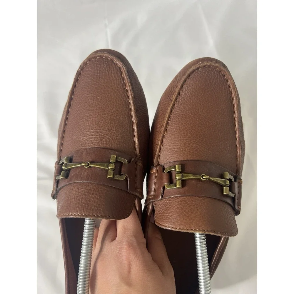 Cole Haan Somerset Horse Bit Brown Leather Dress Loafers Casual Formal Shoes 10M